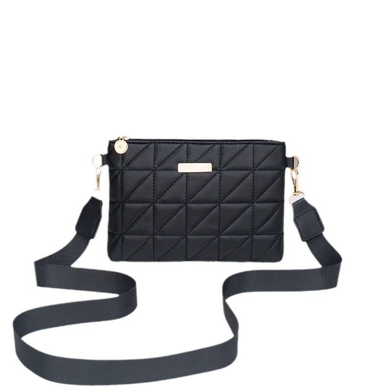 Ženska PU horizontalna kvadratna torba sa zatvaračem, unutarnji džepovi za telefon i ID, poliester podstava