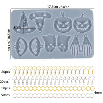 DIY κοσμήματα: κρυστάλλινο κρεμαστό ζευγάρι σκουλαρίκια με φόρμα από σίδηρο και σιλικόνη; διαδικασία κόλλας; πρωτότυπος σχεδιασμός; Άνοιξη 2025; Dingku
