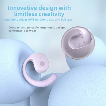 An shengye безжични слушалки с ухално закачване, Bluetooth 5.4, IPX5 водоустойчиви, обхват 10 м, живот на батерията 4-8 ч, стерео