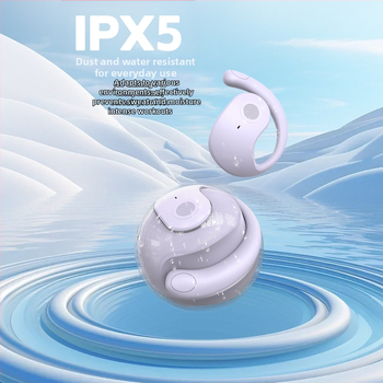 An shengye безжични слушалки с ухално закачване, Bluetooth 5.4, IPX5 водоустойчиви, обхват 10 м, живот на батерията 4-8 ч, стерео