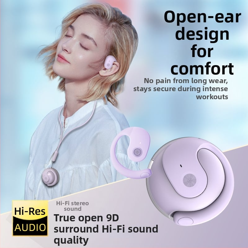 An shengye ασύρματα ακουστικά με γάντζο για το αυτί, Bluetooth 5.4, IPX5 αδιάβροχα, εμβέλεια 10 m, διάρκεια μπαταρίας 4-8 ώρες, στερεοφωνικά