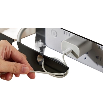 Gestionare cabluri sub birou – cutie-slot pentru cabluri, organizare fire, montaj fără găuri