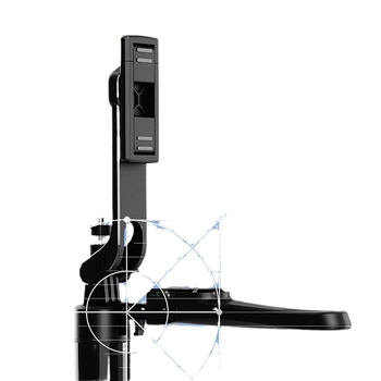 DF алуминиев селфи стик със трипод за мобилен телефон — стабилизация, Bluetooth, дистанционно управление, осветление за запълване, вертикално снимане