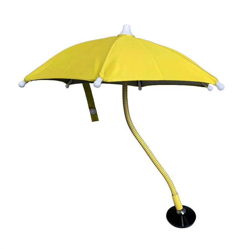 Magnētinis skėtis mobiliajam telefonui – mini, universalus, pasukamas, metalinė rankena, minkštas stulpelis