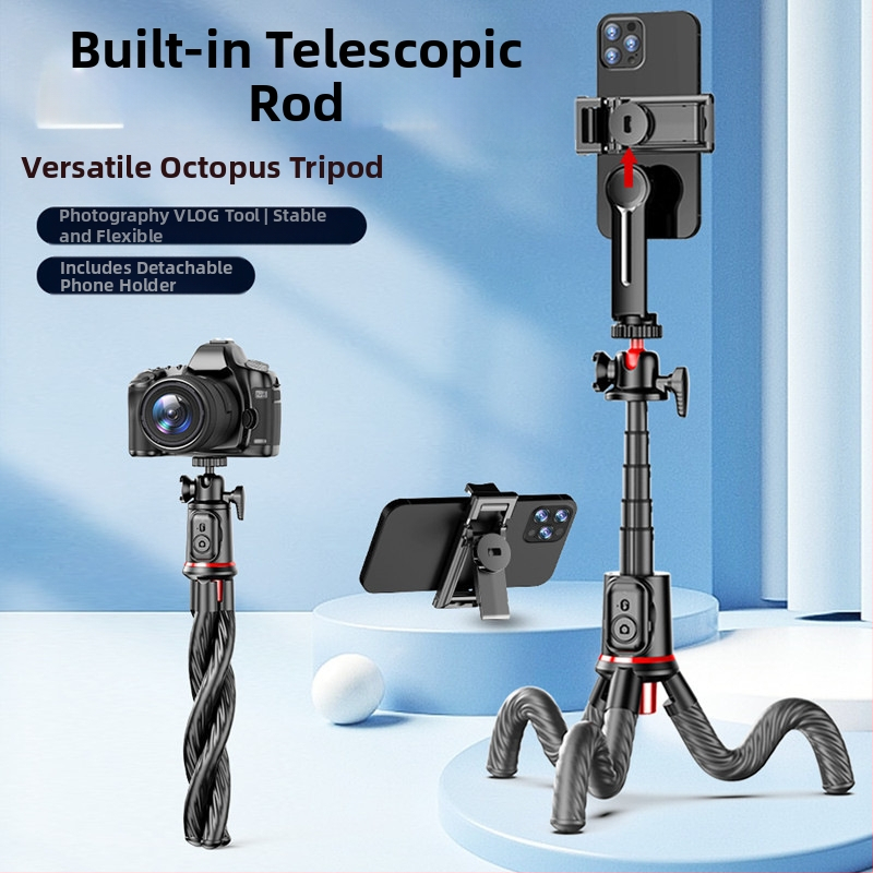 Three Eight C03: Oktopoda statīvs telefonam un GoPro ar Bluetooth tālvadību – Plastmasas korpuss