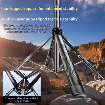 Rankinis stabilizatorius C16 — 360° panoraminis gimbal, veido sekimas, išmaniojo telefono laikiklis; ABS + aliuminio lydinys, Bluetooth, nuotolinis valdymas