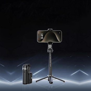 Selfie stick cu trepied din aliaj, Bluetooth cu telecomandă – suport portabil pentru telefon pentru live streaming