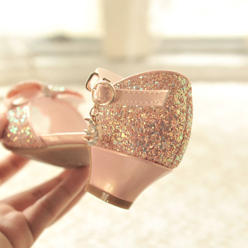 Παιδικά σανδάλια για κορίτσια, στυλ πριγκίπισσας, με κρύσταλλα και φιόγκο σε κορεατικό στυλ, για νεογνά 0–12 μηνών, υλικό γούνα κουνελιού, άνοιξη 2024