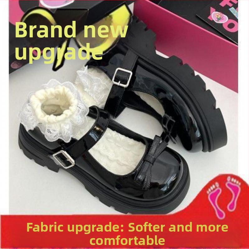 Dámske Mary Jane s hrubou podrážkou — PU horný materiál, guľatá špička, výška podpätku stredná 3–5 cm, hrubá podrážka, zapínanie na jednu pracku