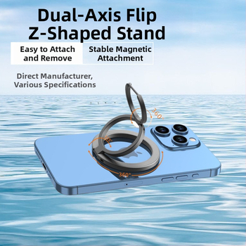 Držiak na telefón s prsteňom a magnetom, zo zliatiny, trojstupňový skladací dizajn, obsahuje magnetický list, umývateľnú lepiacu pásku, lesklú nálepku