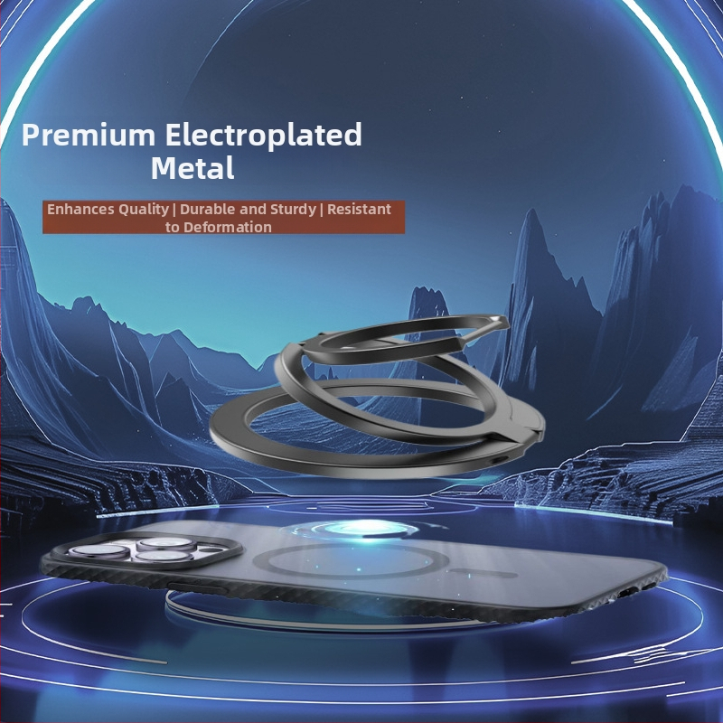 Držiak na telefón s prsteňom a magnetom, zo zliatiny, trojstupňový skladací dizajn, obsahuje magnetický list, umývateľnú lepiacu pásku, lesklú nálepku