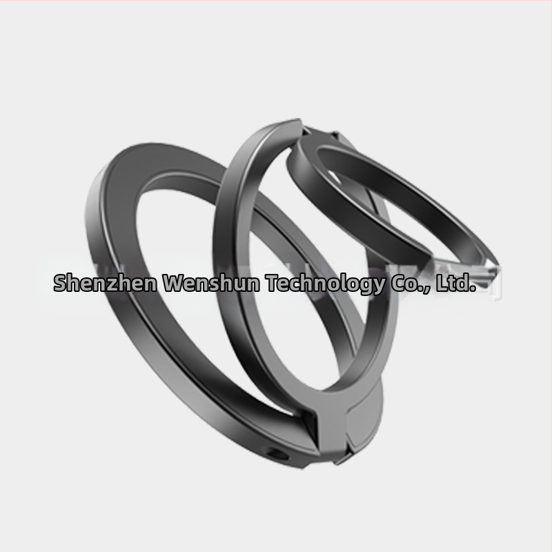 Držiak na telefón s prsteňom a magnetom, zo zliatiny, trojstupňový skladací dizajn, obsahuje magnetický list, umývateľnú lepiacu pásku, lesklú nálepku