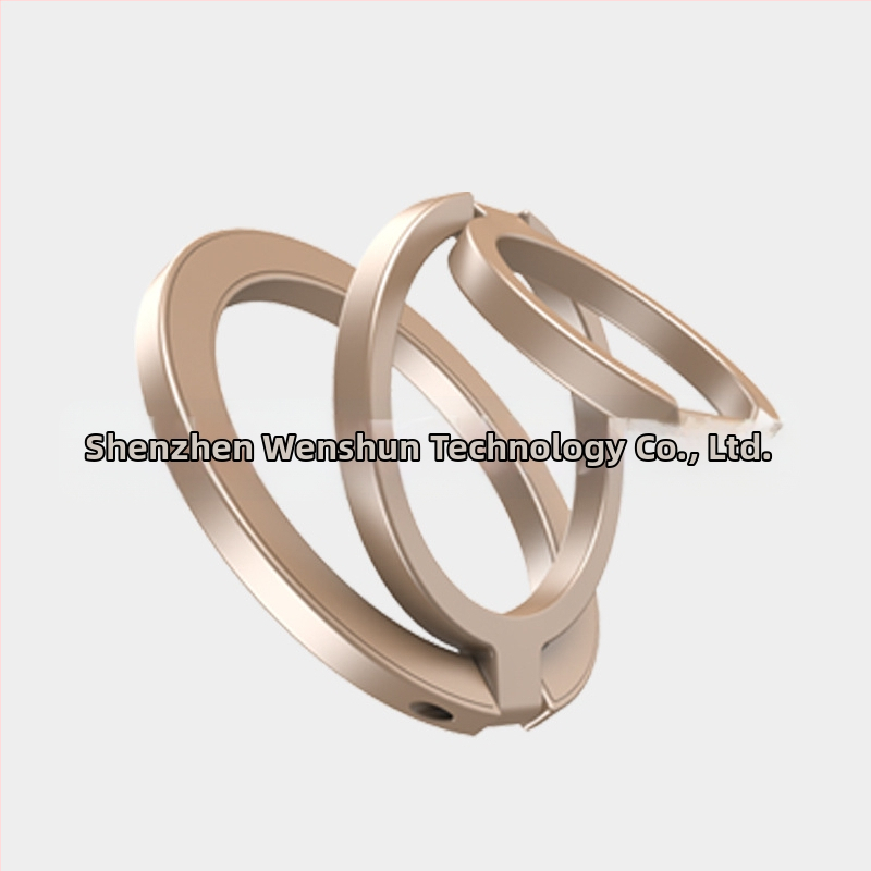 Držiak na telefón s prsteňom a magnetom, zo zliatiny, trojstupňový skladací dizajn, obsahuje magnetický list, umývateľnú lepiacu pásku, lesklú nálepku