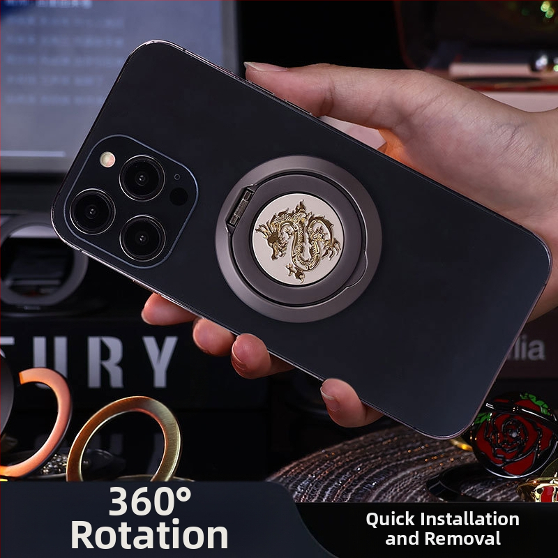 Метален магнитен държач за пръстен на телефон MagSafe, 360° въртене, съвместим с MagSafe