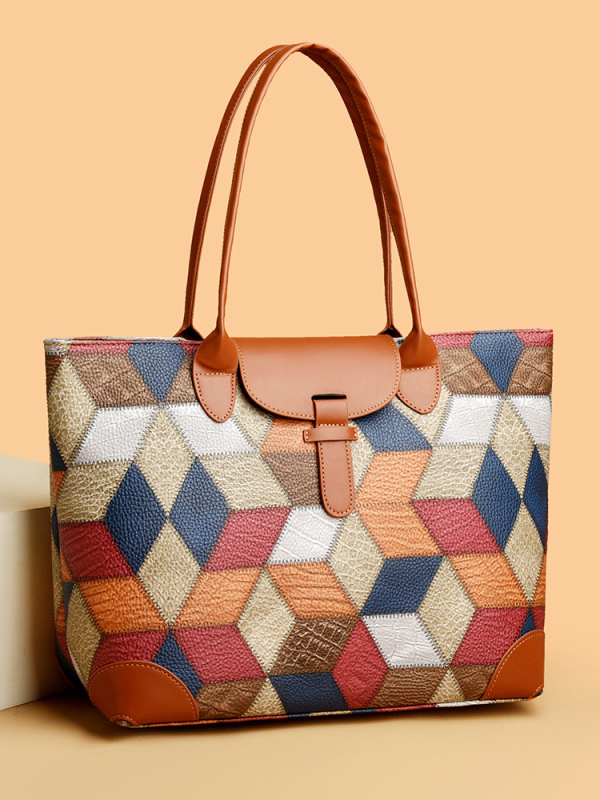 PU ženska torbica na ramenu sa zatvaračem, vodoravni kvadratni oblik, unutarnja džep s zatvaračem, jedna naramenica, za svakodnevnu upotrebu