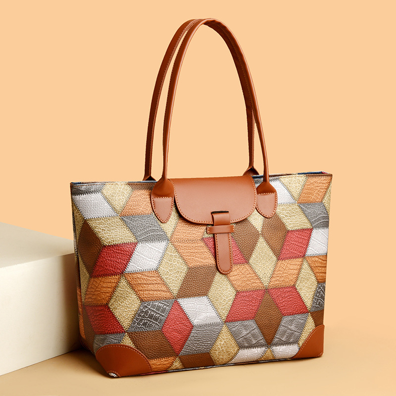 PU ženska torbica na ramenu sa zatvaračem, vodoravni kvadratni oblik, unutarnja džep s zatvaračem, jedna naramenica, za svakodnevnu upotrebu