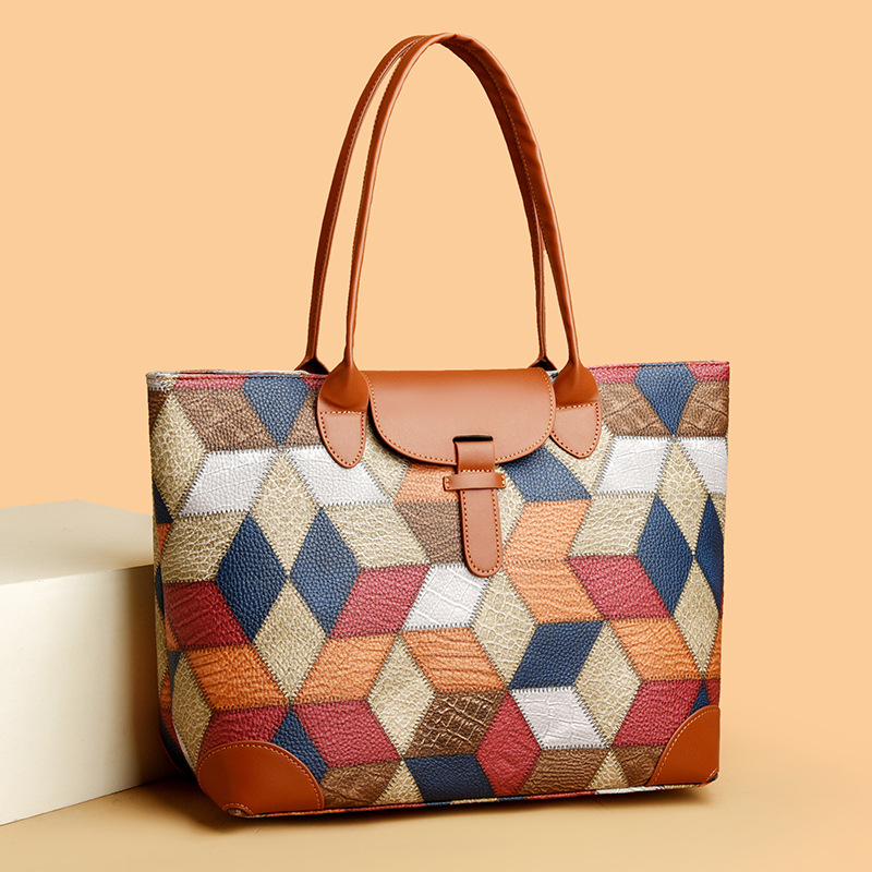 PU ženska torbica na ramenu sa zatvaračem, vodoravni kvadratni oblik, unutarnja džep s zatvaračem, jedna naramenica, za svakodnevnu upotrebu