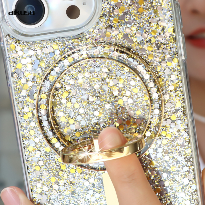 Telefono laikiklis su MagSafe ir žiediniu laikikliu, skirtas staliniam ir automobiliui, lydinio konstrukcija