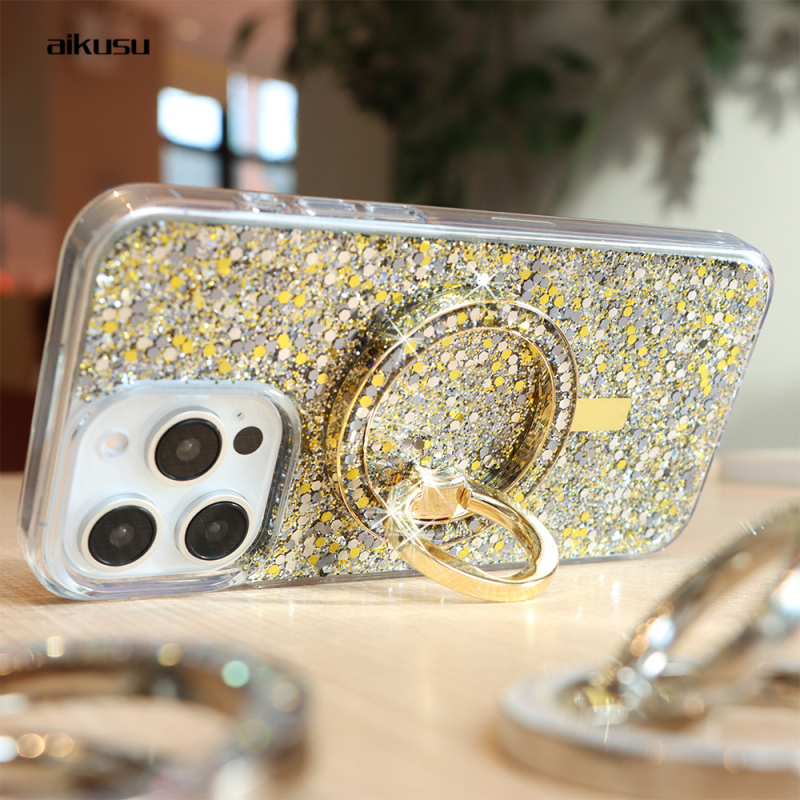 Telefono laikiklis su MagSafe ir žiediniu laikikliu, skirtas staliniam ir automobiliui, lydinio konstrukcija