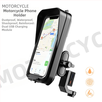 Зарядна поставка за телефон за електрически мотоциклет, водоустойчива пластмасова скоба за навигация