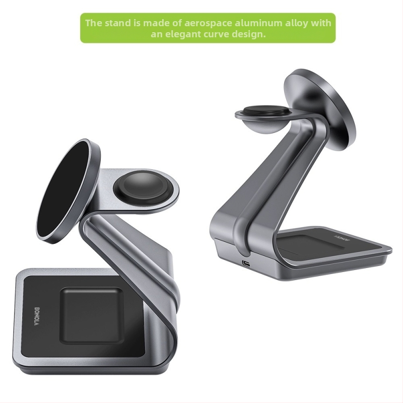 MagSafe 3v1 magnetické bezdrôtové nabíjačka pre Apple, Huawei a Samsung s magnetickou základňou a rýchlym nabíjaním QC3.0 — 22.5W