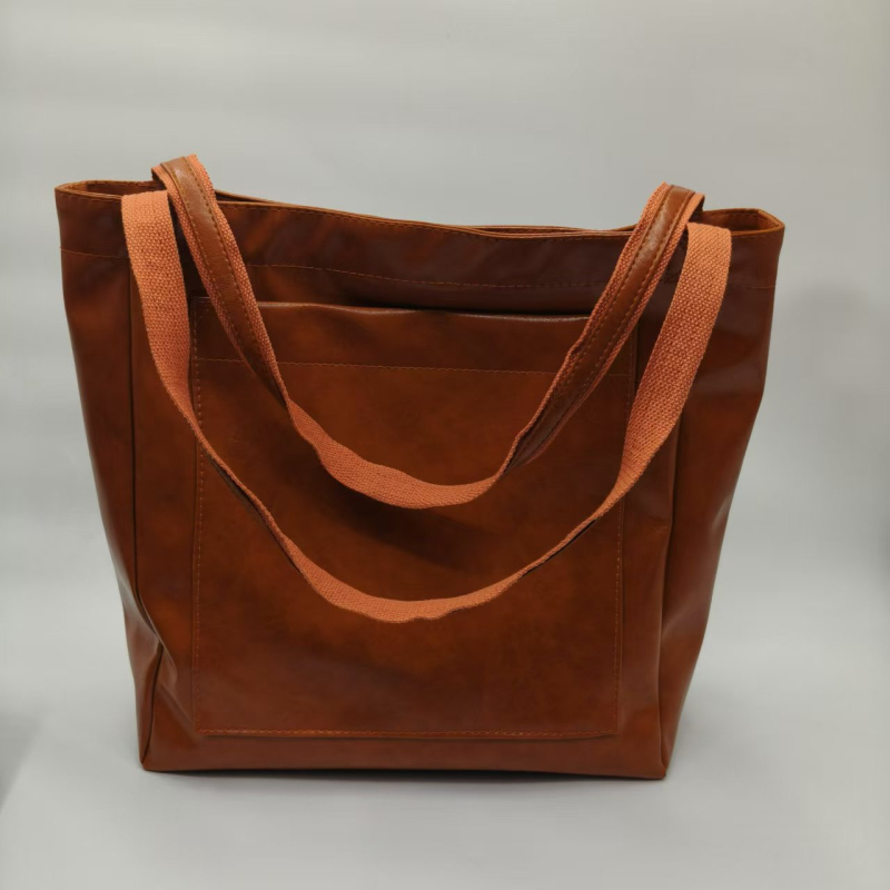 PU kožna ženska torba – retro satchel, vertikalni kvadratni oblik, magnetsko zatvaranje, unutarnja džep sa zipom, trodimenzionalna vanjska površina