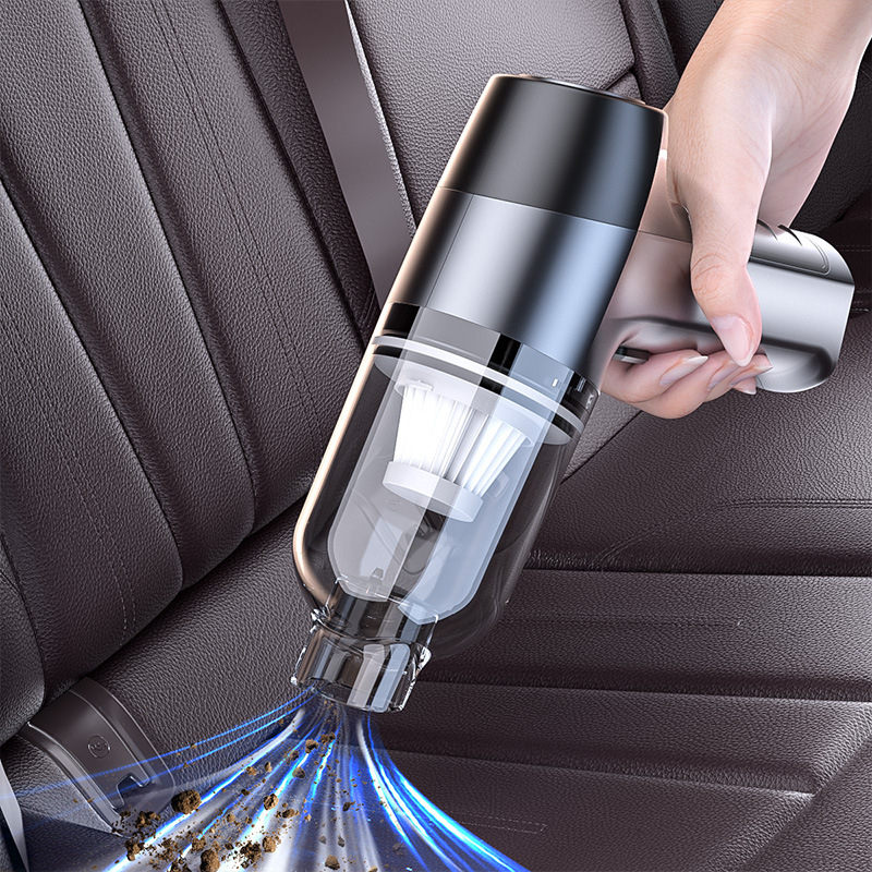 Belaidė rankinė dulkių siurblys automobiliui — trys viename, 7.4V, 55W, siurbimo galia 9000Pa, belaidis, drėgnas ir sausas