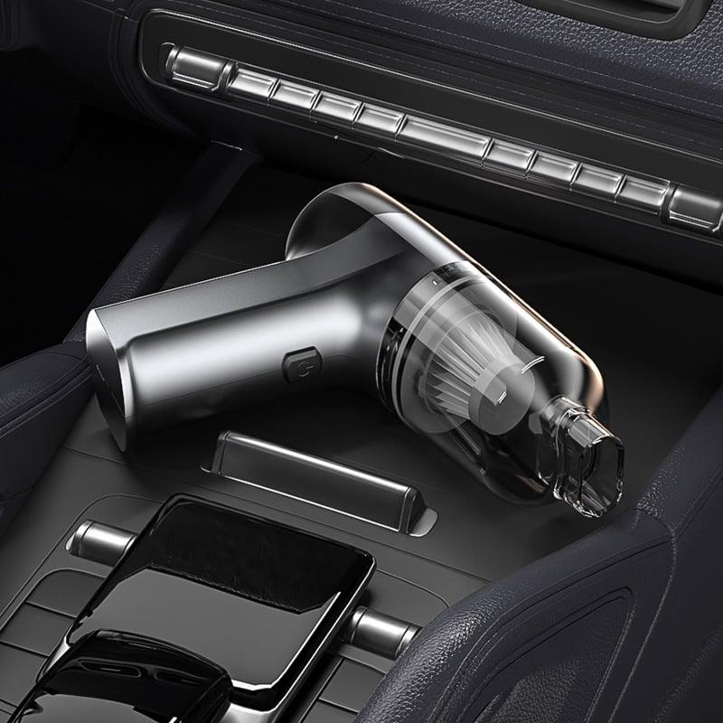 Belaidė rankinė dulkių siurblys automobiliui — trys viename, 7.4V, 55W, siurbimo galia 9000Pa, belaidis, drėgnas ir sausas