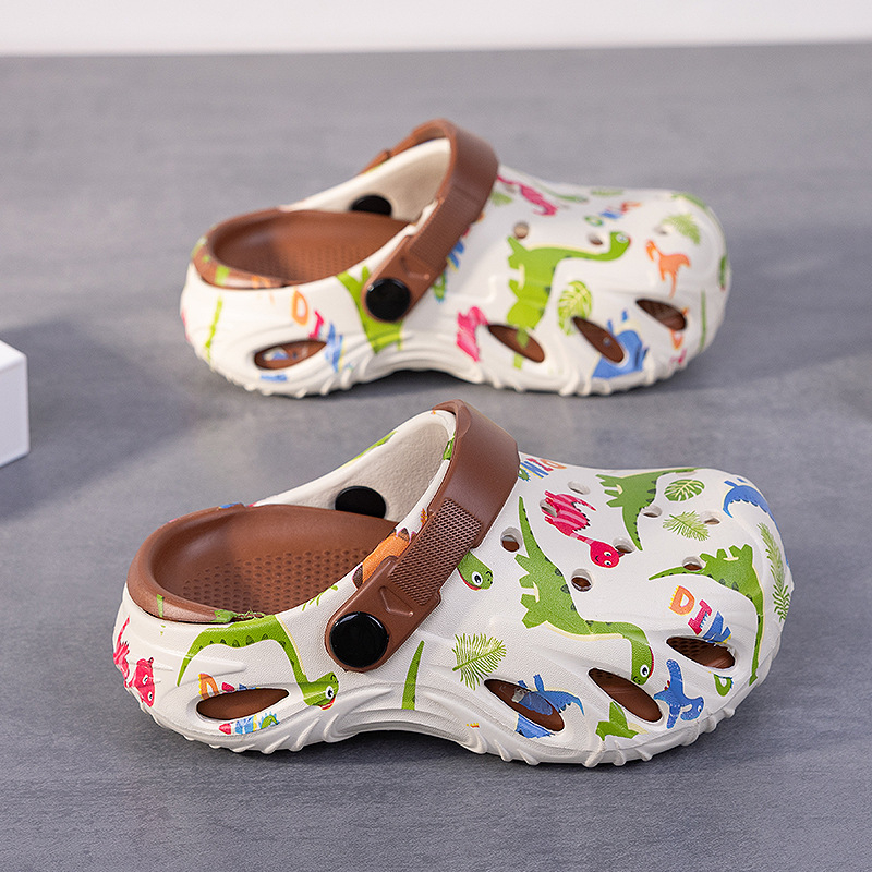 Vaikų EVA paplūdimio batai su neslidžia minkšta padu, lengvi atviri pirštų sandalai berniukams, 4–12 metų, vasara 2025