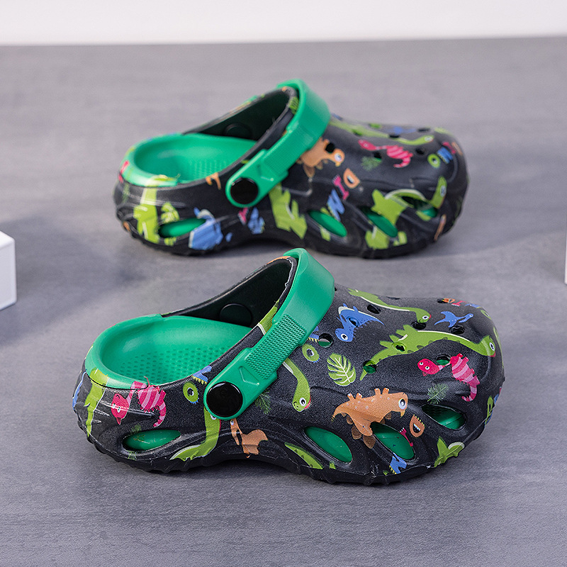 Vaikų EVA paplūdimio batai su neslidžia minkšta padu, lengvi atviri pirštų sandalai berniukams, 4–12 metų, vasara 2025