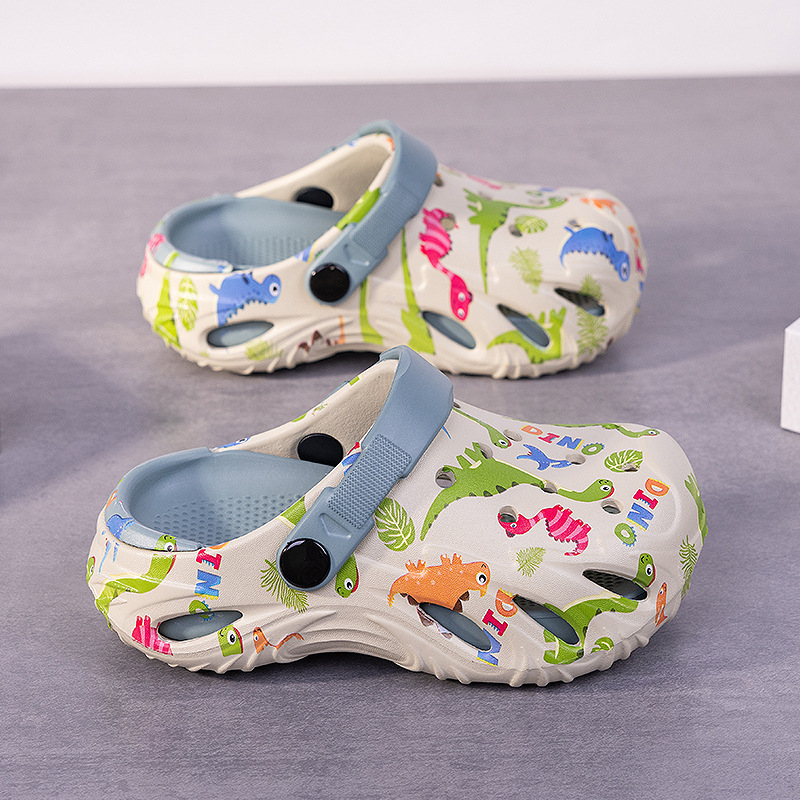 Vaikų EVA paplūdimio batai su neslidžia minkšta padu, lengvi atviri pirštų sandalai berniukams, 4–12 metų, vasara 2025