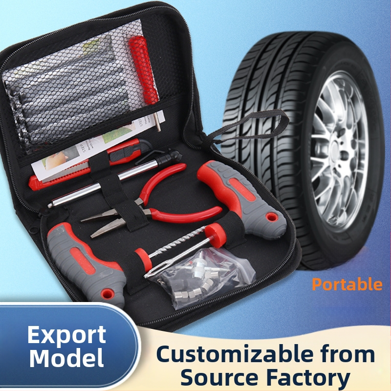 Σετ επισκευής ελαστικών έκτακτης ανάγκης, 34 τεμάχια, σε υφασμάτινη τσάντα, Hongfeng Tools