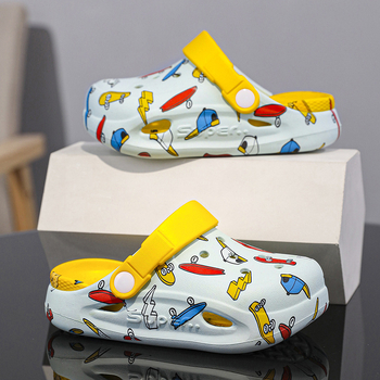 Vaikų EVA sandalai su uždaru priekine dalimi, neslidžiu padu, berniukams, 4–16 metų, vasara 2024