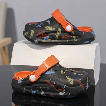 Vaikų EVA sandalai su uždaru priekine dalimi, neslidžiu padu, berniukams, 4–16 metų, vasara 2024