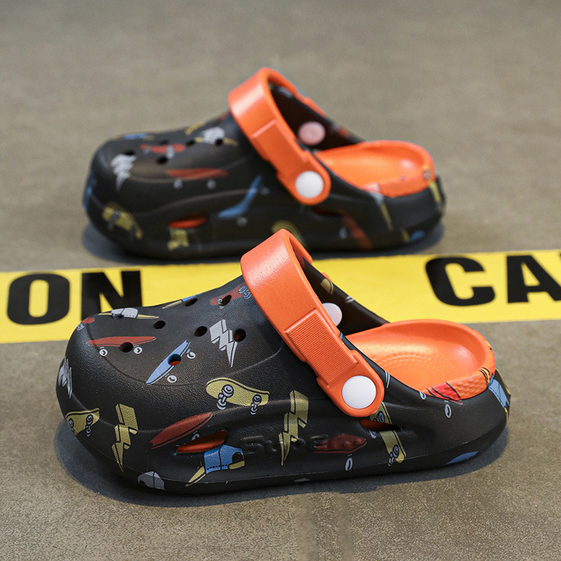 Vaikų EVA sandalai su uždaru priekine dalimi, neslidžiu padu, berniukams, 4–16 metų, vasara 2024