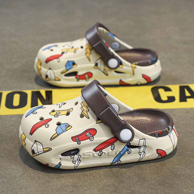 Vaikų EVA sandalai su uždaru priekine dalimi, neslidžiu padu, berniukams, 4–16 metų, vasara 2024