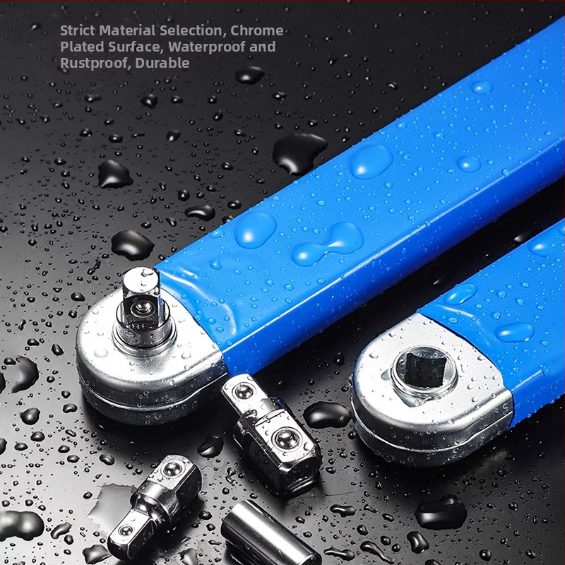 Viacúčelový predĺžený kľúč s ráčňovým mechanizmom, šikmý dizajn, dvojúčelná prevádzka