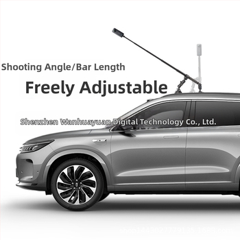 Βάση αυτοκινήτου με βεντούζα και selfie stick για Insta360 X3, GoPro και DJI Action — τρίτη προοπτική λήψη