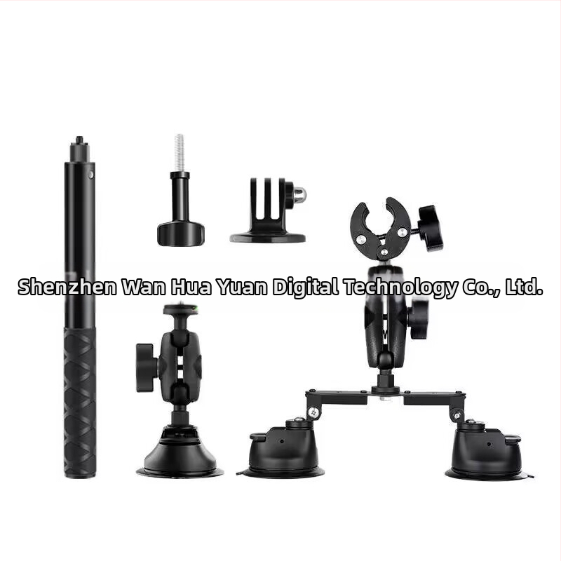 Βάση αυτοκινήτου με βεντούζα και selfie stick για Insta360 X3, GoPro και DJI Action — τρίτη προοπτική λήψη