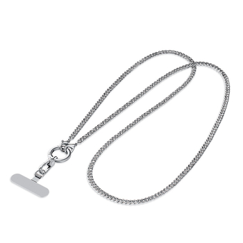 Ланярд за мобилен телефон с метална презрамка и метална катарама, електроплакиран завършек, унисекс, метален клип