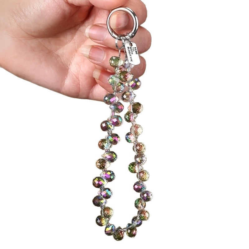 Luksuzno kristalno kućište za telefon s privjeskom i kratkim kaišem (Materijal: Drugo; Stil: Ženski; Funkcija: Ukras; Vrsta: Privjesak za telefon)