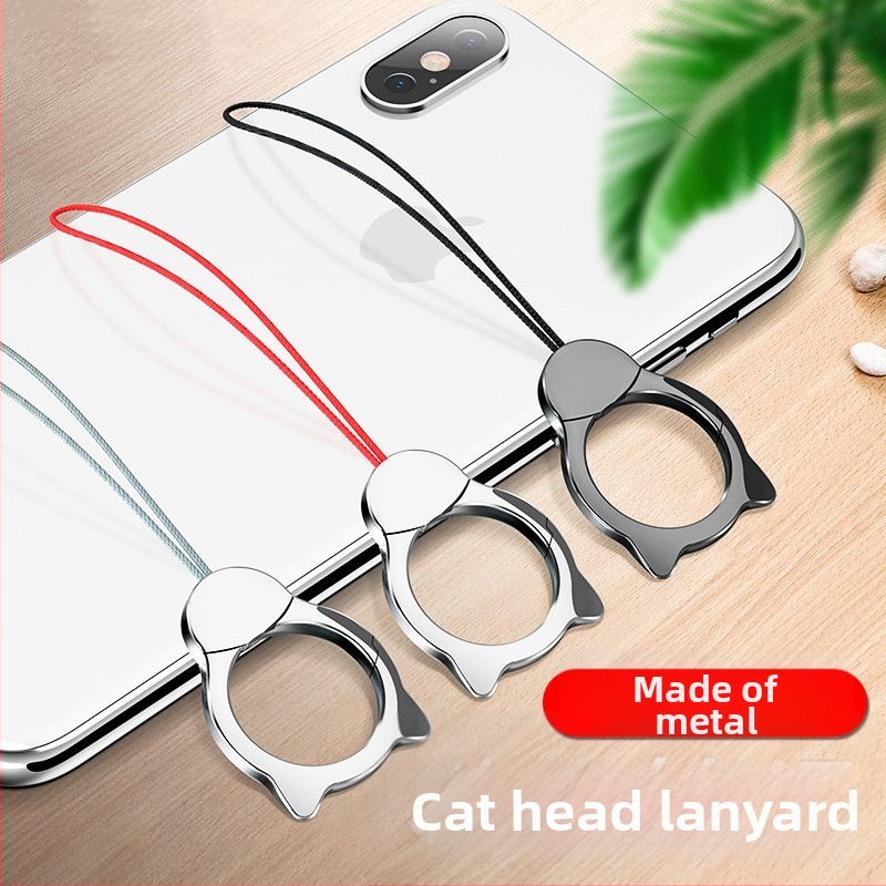 Унисекс ланярд за мобилен телефон с отделящ се нейлонов шнур, метален обков, електроплакиран метал и печатано лого