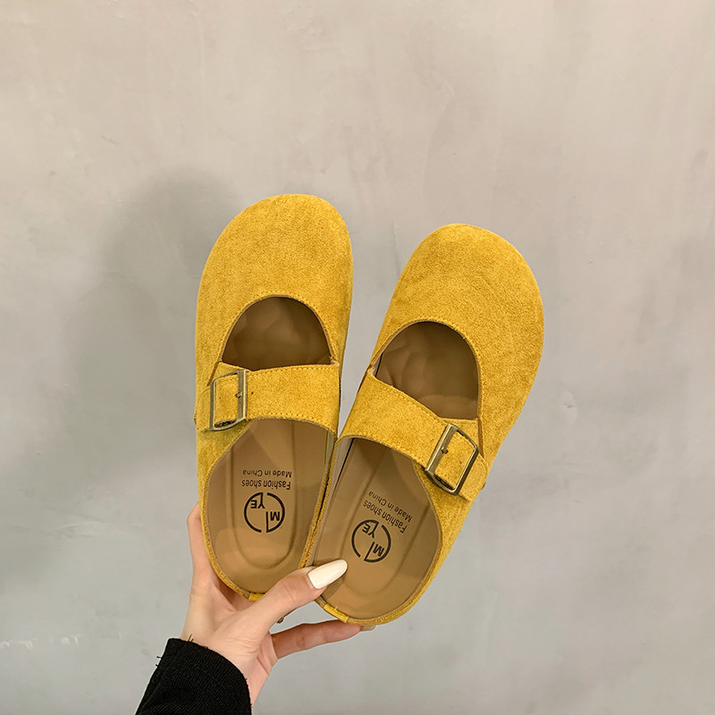 Moterų mūlės su aukščio padidinimu, lengvos, retro stiliaus, uždara nosis, slip-on, viršus iš dirbtinės odos, gumos padukas, PU įdėklas, 0–3 cm pakilimas, injekcinė formavimo konstrukcija