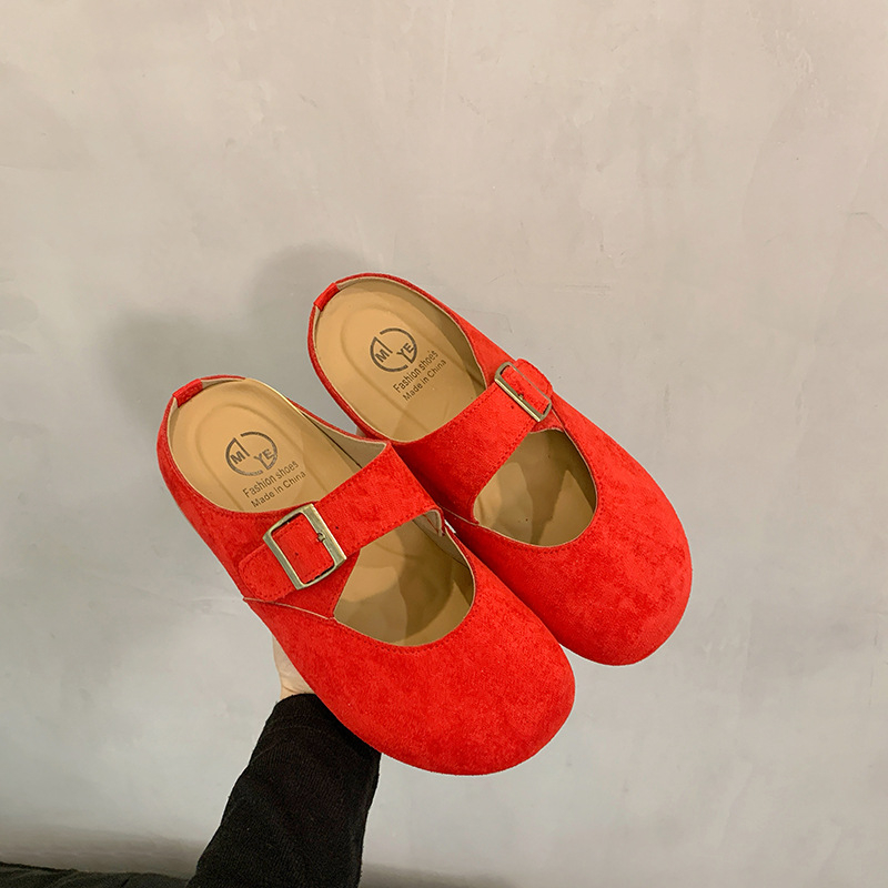 Moterų mūlės su aukščio padidinimu, lengvos, retro stiliaus, uždara nosis, slip-on, viršus iš dirbtinės odos, gumos padukas, PU įdėklas, 0–3 cm pakilimas, injekcinė formavimo konstrukcija