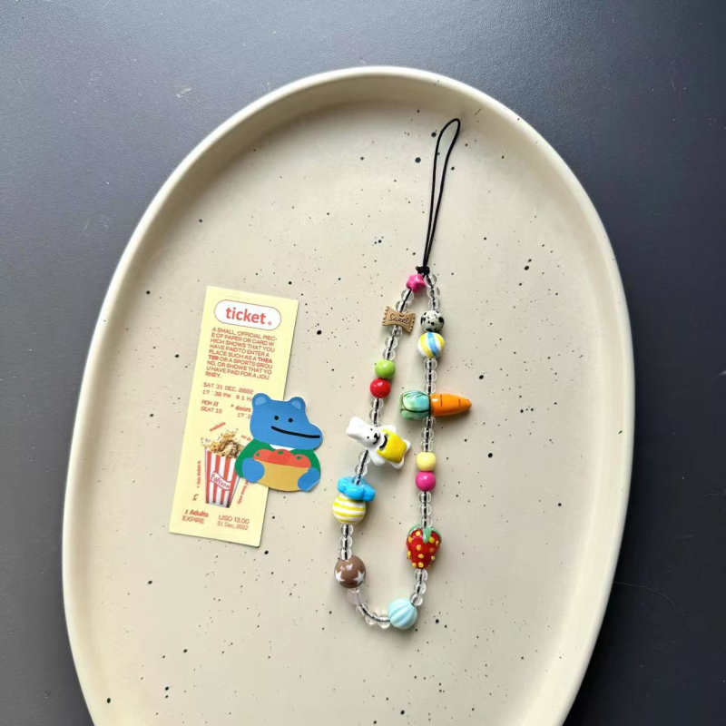 Λάνιαρντ κινητού από ρητίνη, χειροποίητο, unisex, PVC σχοινί