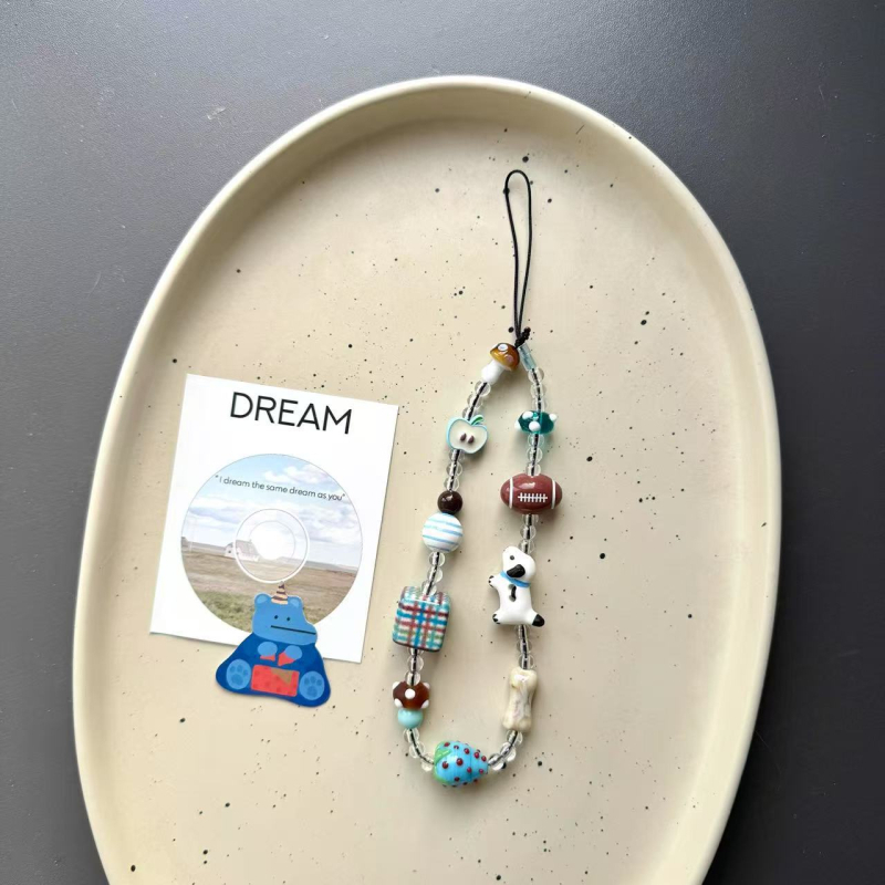 Λάνιαρντ κινητού από ρητίνη, χειροποίητο, unisex, PVC σχοινί