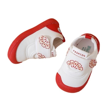 Παπούτσια για νήπια με βαμβακερό άνω μέρος, άνοιξη και φθινόπωρο, διαπνοή, αντιολισθητικά, κλείσιμο Velcro