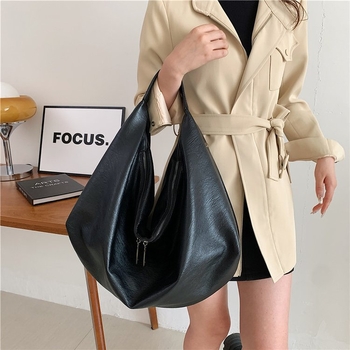 PU Tote Torba Velike Kapacitete sa Zipom, Horizontalni Četverokutni Oblik, Poliester Podstava