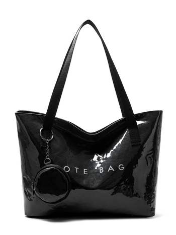 Tote torba u urbanom minimalističkom stilu, visoko kvalitetan materijal, vodoravni kvadratni oblik, zatvarač, poliester materijala