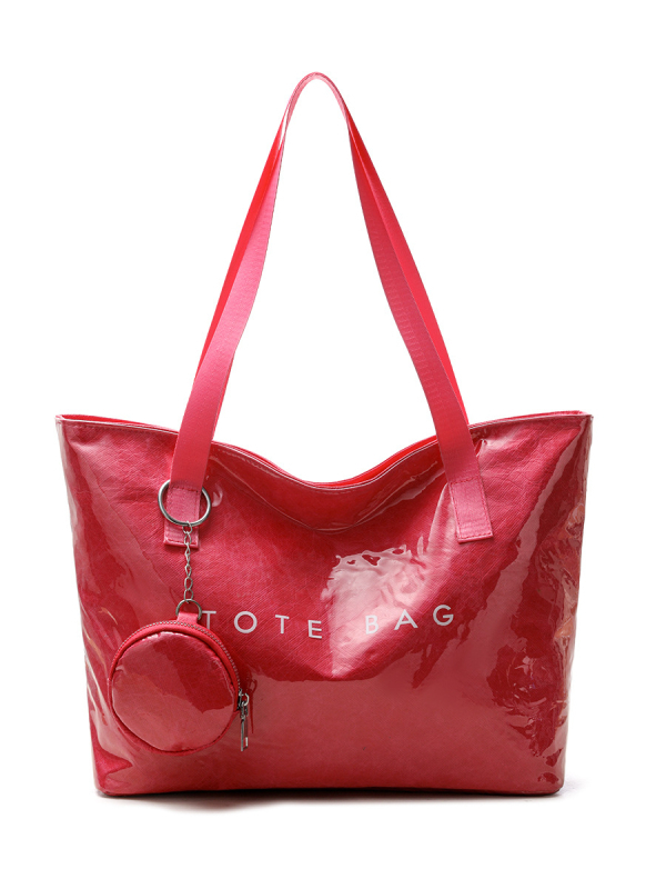 Tote torba u urbanom minimalističkom stilu, visoko kvalitetan materijal, vodoravni kvadratni oblik, zatvarač, poliester materijala